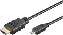 MicroConnect - Hög hastighet - HDMI-kabel med Ethernet - mikro-HDMI hane till HDMI hane - 1 m - svart - 4K60 Hz (4096 x 2160) stöd