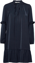 Recycle Polyester Dress Ls Kort Kjole Marineblå Rosemunde*Betinget Tilbud