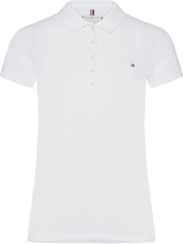 Heritage Short Sleeve Slim Polo Tops T-shirts & Tops Polos White Tommy Hilfiger