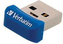 Verbatim Store ''n'' Stay Nano, 16 GB, USB A-tyyppi, 2.0, Suojus, 3 g, Sininen