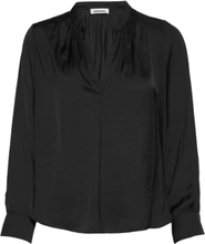Tink Satin Perm Designers Blouses Long-sleeved Black Zadig & Voltaire
