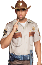 Highway Sheriff T-Shirt med Fotorealistiskt Tryck