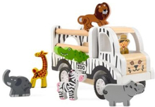 Magni Zoo Bil med 6 dyr, pullback