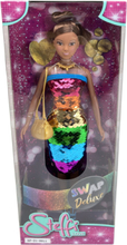 Steffi Love Regnbuekjole Deluxe Toys Dolls & Accessories Dolls Multi/mønstret Simba Toys*Betinget Tilbud