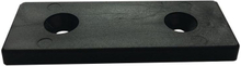 Glijder zwart rechthoek 2,5 bij 6 cm en 0,5 cm (zakje 8 stuks)