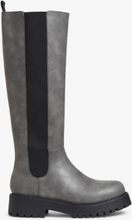 Knee-high chunky chelsea boots - Grey