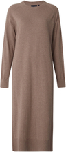 Ivana Cotton/Cashmere Knitted Dress Dresses Knitted Dresses Brun Lexington Clothing*Betinget Tilbud