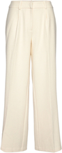 Ingrid Viscose Trousers Bottoms Trousers Straight Leg Cream Marville Road