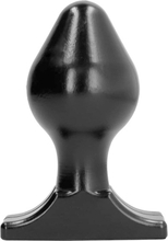 All Black Vinyl Anal Plug 16 cm XL-buttplug