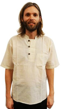 Katoenen shirt mannen Nepal - wit
