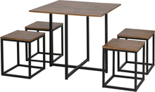 Set bar tavolo con sgabelli in stile industriale per cucina casa o ristorante