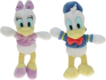 Disney speelgoed knuffels set van Katrien Duck en Donald Duck 18 cm