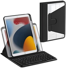 For iPad 10.2 (2019)/(2020)/(2021) 360-Degree Rotatory PU Leather Bluetooth Keyboard Shell Set