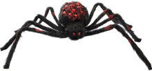 Stor Svart Edderkopp med Røde Øyne Dekorasjon 75 cm