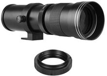Camera Accessories Kit MF Super Telephoto Zoom Lens F/8.3-16 420-800mm T2 Mount with AF-mount Adapte