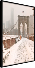 Plakat - Winter in New York - 40 x 60 cm - Sort ramme