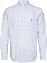 Reg Classic Poplin Gingham Shirt Tops Shirts Casual Blue GANT