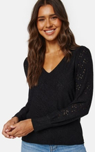 VILA Paulina V-Neck L/S Top Black XS