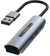 V200C 4-i-1 aluminiumslegering USB A Hub Adapter til USB 2.0 USB 3.0 porte til computer pc
