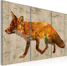 Billede - Fox in The Wood - 120 x 80 cm