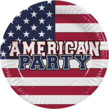 16 stk American Party Papirtallerkener 23 cm