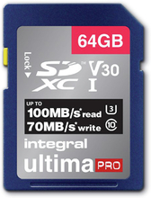 Integral Secure Digital kaart 64GB SDXC V30