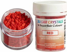 Sockerkristaller, röd - Sugarflair