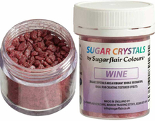 Sockerkristaller, vinröd - Sugarflair