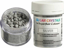 Sockerkristaller, silver - Sugarflair