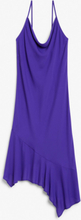 Asymmetric sleeveless midi dress - Purple