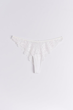Gina Tricot - v-shaped lace thong - Truser - White - L - Female