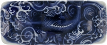 Japonism Plate 28,5x14x2,5cm Carp Blue