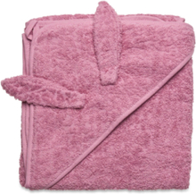 Organic Hooded Towel Home Bath Time Towels & Cloths Towels Rosa Pippi*Betinget Tilbud