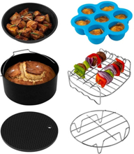 6 PCS/Set 6 inch Air Fryer Baking Accessories Stainless Steel Set