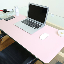 Multifunction Business PU Leather Mouse Pad Keyboard Pad Table Mat Computer Desk Mat, Size: 120 x 60cm(Pink)
