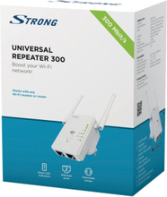 Strong REPEATER300V2, Verkkotoistin, 300 Mbit/s, Wi-Fi, Ethernet LAN, Valkoinen