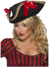 Zwarte piraten driesteek - verkleed piraten hoed voor volwassenen