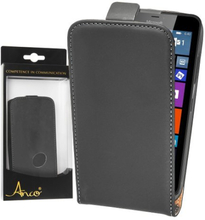 Microsoft Lumia 640 Case - Anco - Premium FlipCase - Echtleder - schwarz