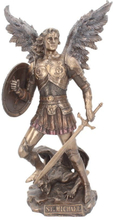 Stor Erkeengel Mikael Figur i Bronse 33 cm