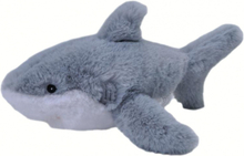 Wild Republic knuffel witte haai Ecokins Mini junior 20 cm pluche wit/blauw