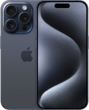 Apple iPhone 15 Pro - 5G älypuhelin - dual-SIM / Sisäinen muisti 128 GB - OLED-näyttö - 6,1" - 2556 x 1179 pikseliä (120 Hz) - 3x takakamera 48 MP, 1