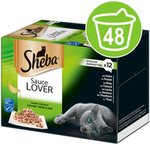 Megapack Sheba Varietäten Schälchen 48 x 85 g - Sauce Lover