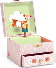 Wood Fawn, Musical Jewellery Box Toys Kids Jewellery Jewellery Boxes Rosa Djeco*Betinget Tilbud
