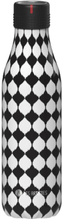 Les Artistes - Bottle Up Design termoflaske 0,5L svart/hvit/rutete