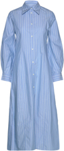 Reg Stripe Maxi Shirt Dress Maxikjole Festkjole Blue GANT