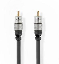 Nedis Digital Audio Kabel | RCA Hane | RCA Hane | Guldplaterad | 10.0 m | Rund | PVC | Antracit | Låda