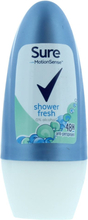 Sure 50ml Roll On Anti Perspirant Shower Fresh For Women 48 Hour