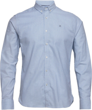 Oxford Stretch Stripe L/S Tops Shirts Casual Blue Clean Cut Copenhagen