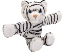 Wild Republic knuffel witte tijger junior 20 cm pluche wit/zwart
