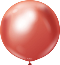 Röda Gigantiska Chrome Latexballonger 2-pack
